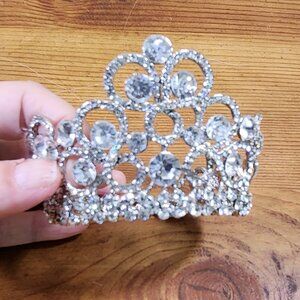 New Womens/Girls Small Rhinestoned Princess Crown